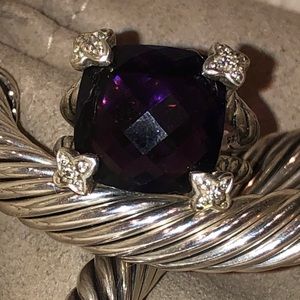 David Yurman Amethyst Ring with Diamonds
